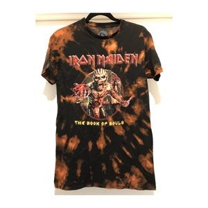 Iron Maiden tie dye bleached T-shirt